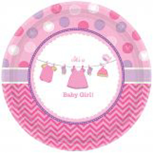 Picture of ITS A GIRL BABY SHOWER PAPER PLATES